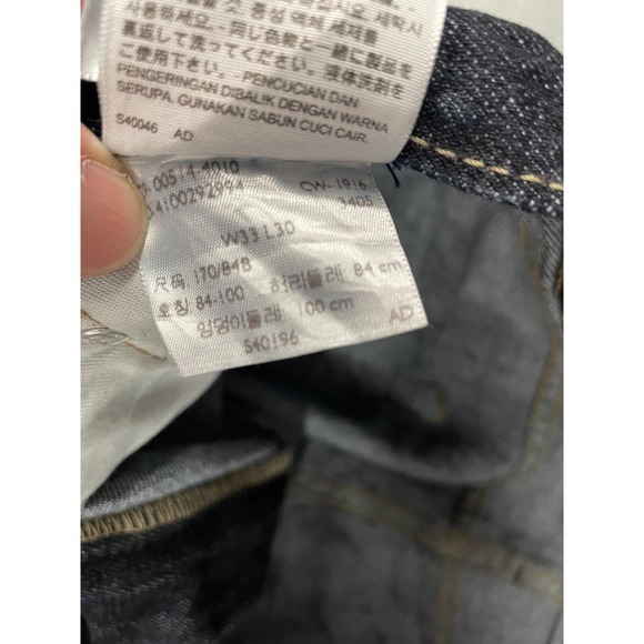 Levis 514 Straight Leg Jeans Mens 33x30 Blue Dark Wash Denim 100% Cotton - Picture 7 of 16